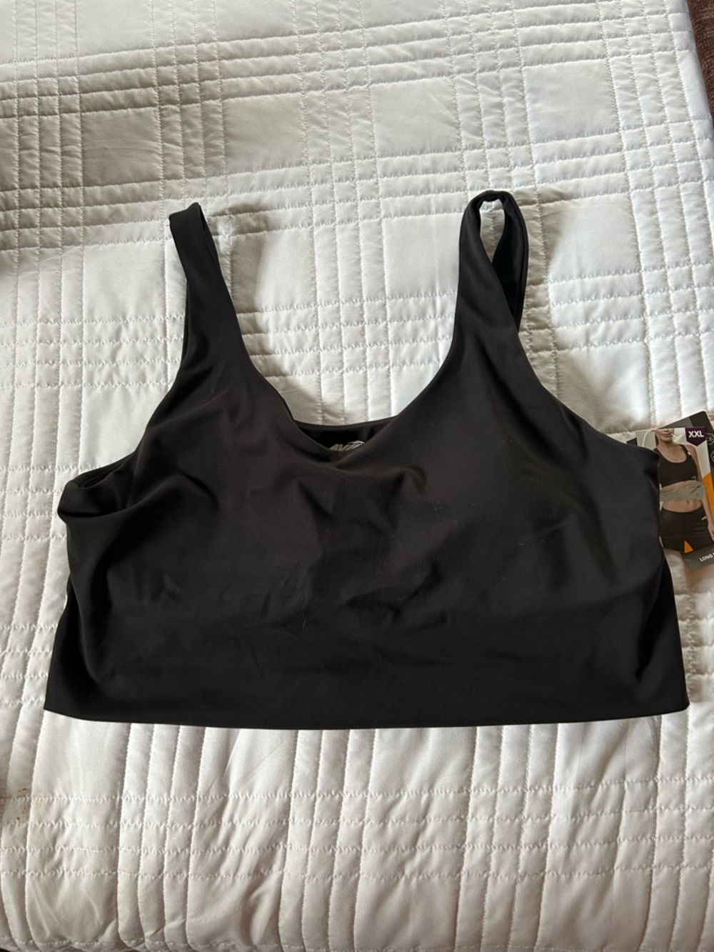 AVIA long line sports bra- XXL - New - Black